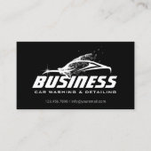 Autowassen met auto's - Automatische details van d Visitekaartje (Voorkant)