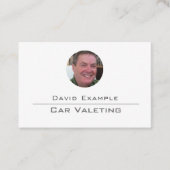 Autowassen met foto van houder visitekaartje (Voorkant)