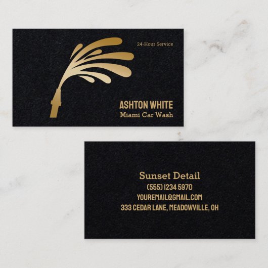 Autowassen Visitekaartje (Voorkant / Achterkant)