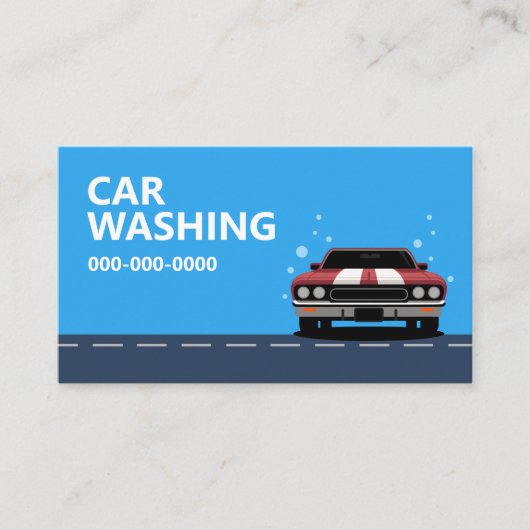 Autowassen Visitekaartje (Voorkant)