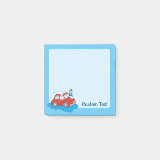 Autowassende Man Post-it® Notes (Voorkant)