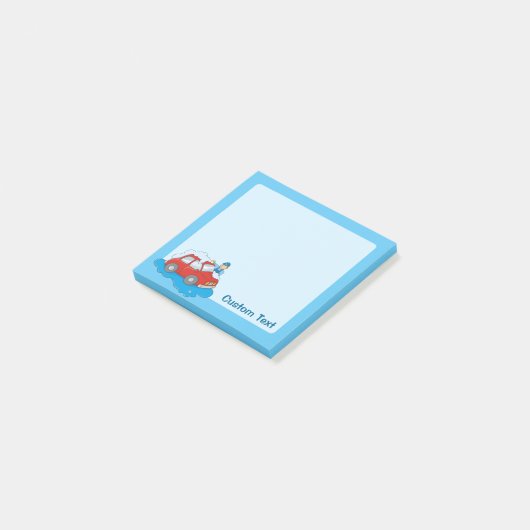 Autowassende Man Post-it® Notes (Schuin)