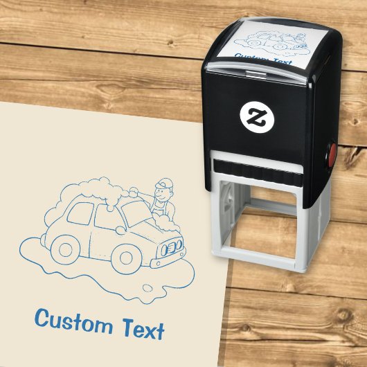 Autowassende Man Zelfinktende Stempel