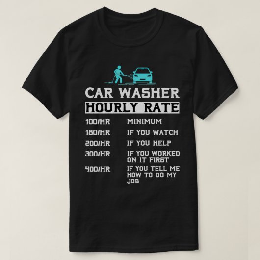 Autowasser Uurly-wasmachine T-shirt (Design voorkant)