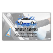 autowasserette | Auto Detailing Interieur Schoonma Magnetisch Visitekaartje (Voorkant)