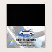 autowasserette | Auto Detailing Interieur Schoonma Visitekaartje (Buitenkant ongevouwen)