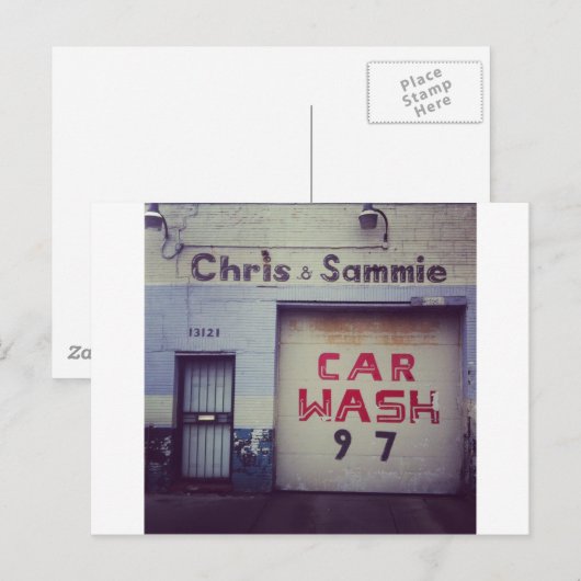 Autowasserette Briefkaart (Voorkant / Achterkant)