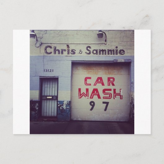 Autowasserette Briefkaart (Voorkant)