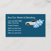 Autowasserette en detailleerde Visitekaartjes (Voorkant)