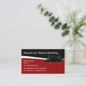 Autowasserette en detaillering van moderne Visitek Visitekaartje (Staand voorkant)