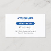 Autowasserette het Schoonmaken Auto detailing Blau Visitekaartje (Achterkant)