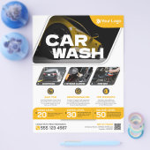 Autowasserette - (Sjabloon) Flyer (Enkel)