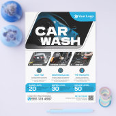 Autowasserette - (Sjabloon) Flyer (Enkel)