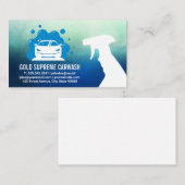 autowasserette | Zeepbellen Reiniging Auto Visitekaartje (Voorkant / Achterkant)