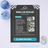 Autowasserij Auto Detailing Flyer (Enkel)