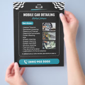 Autowasserij Auto Detailing Flyer (Hand)