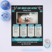 Autowasserij Auto Detailing Prijs Pakket Flyer (Enkel)