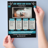 Autowasserij Auto Detailing Prijs Pakket Flyer (Hand)