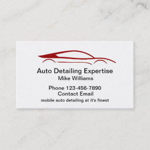 Autowasserij Mobiele Car Detailing Diensten Visitekaartje