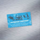 Autowasserij schoonmaakbenodigdheden | Zeepbellen Magnetisch Visitekaartje (Voorbeeld)