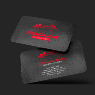 Autowasserij & service Auto Detailing Waterdruppel Visitekaartje