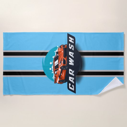 autowasserij  strandlaken (Voorkant)