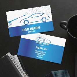 Autowasserijservice Drukreiniging Autodetailing Visitekaartje