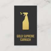 Autowasserijservice | Leren Achtergrond Visitekaartje (Voorkant)