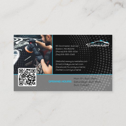 Autowasservices | beroeps visitekaartje (Achterkant)