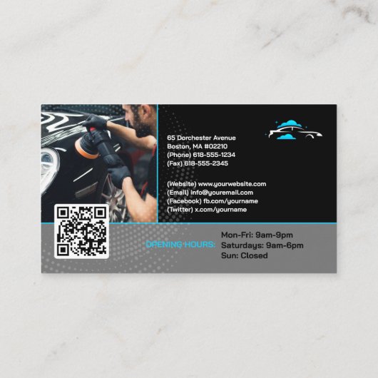 Autowasservices | beroeps visitekaartje (Achterkant)