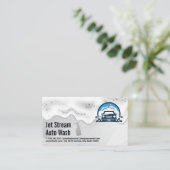 Autowasservices | zeepschuim visitekaartje (Staand voorkant)