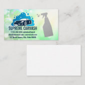 Autowaszeepbellen | Fles Spray Visitekaartje (Voorkant / Achterkant)