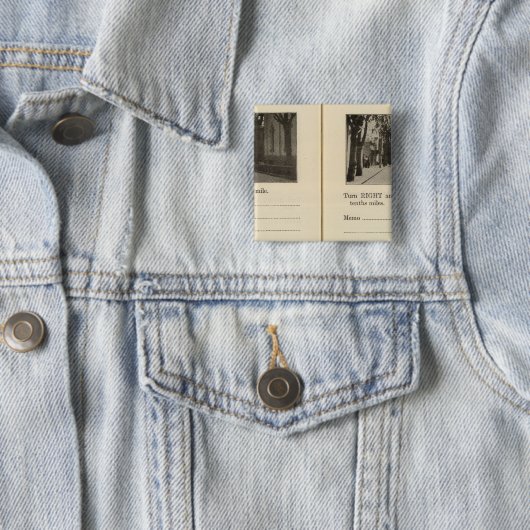 Autowegen, NY Vierkante Button 5,1 Cm (In situ)