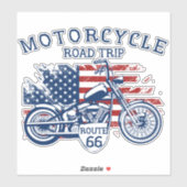 Autowegroute 66 Verenigde Staten Vlag Sticker (Vel)