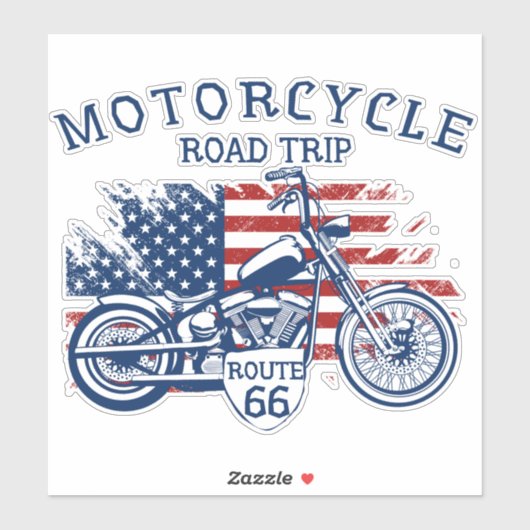 Autowegroute 66 Verenigde Staten Vlag Sticker (Vel)