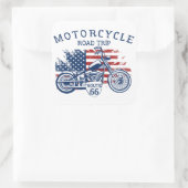 Autowegroute 66 Verenigde Staten Vlag Vierkante Sticker (Tas)