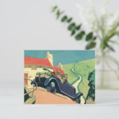 autowegvervoer met converteerbare motor in het la briefkaart (Staand voorkant)