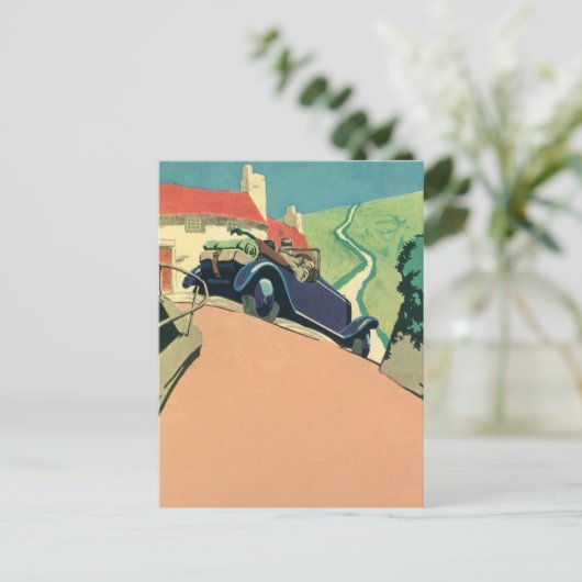  autowegvervoer met converteerbare motor in het la briefkaart (Staand voorkant)