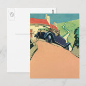  autowegvervoer met converteerbare motor in het la briefkaart (Voorkant / Achterkant)