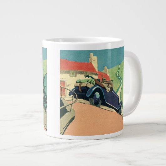 autowegvervoer met converteerbare motor in het la grote koffiekop (Voorkant rechts)