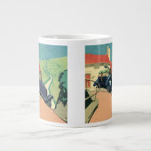 autowegvervoer met converteerbare motor in het la grote koffiekop (Voorkant)