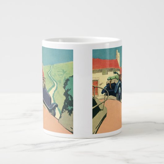 autowegvervoer met converteerbare motor in het la grote koffiekop (Voorkant)