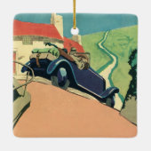  autowegvervoer met converteerbare motor in het la keramisch ornament (Achterkant)