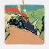  autowegvervoer met converteerbare motor in het la keramisch ornament (Voorkant)