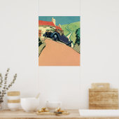  autowegvervoer met converteerbare motor in het la poster (Keuken)