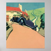  autowegvervoer met converteerbare motor in het la poster (Voorkant)