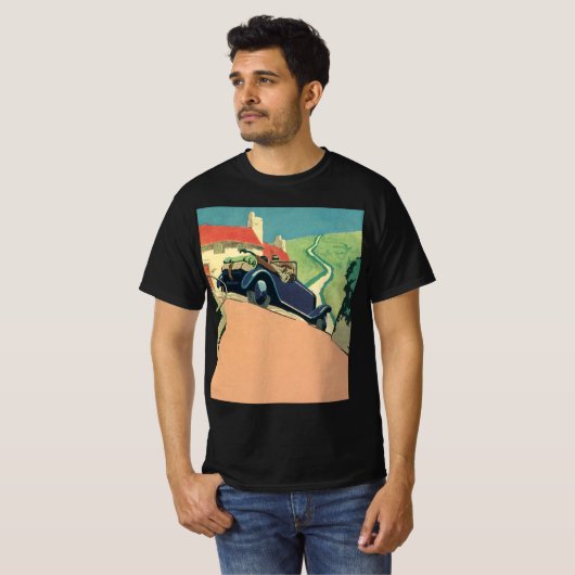  autowegvervoer met converteerbare motor in het la t-shirt (Voorkant volledig)