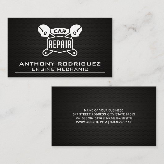 Autowerkplaats | Autoreparatie Sleutels Visitekaartje (Voorkant / Achterkant)