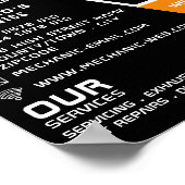 Autowiel, Automonteur & Reparaties Adverteren Poster (Hoek)