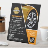 Autowiel, Automonteur & Reparaties Adverteren Reclamebord Met Voetstuk (Insitu)